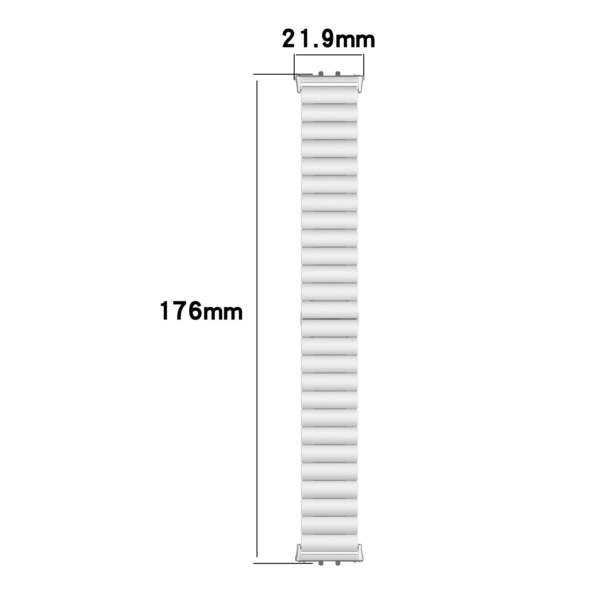 For Samsung Galaxy Fit3 SM-R390 Stainless Steel Strap Butterfly Buckle Replacement Band - Silver For Samsung Galaxy Fit3 SM-R390 Stainless Steel Strap Butterfly Buckle Replacement Band - Silver
